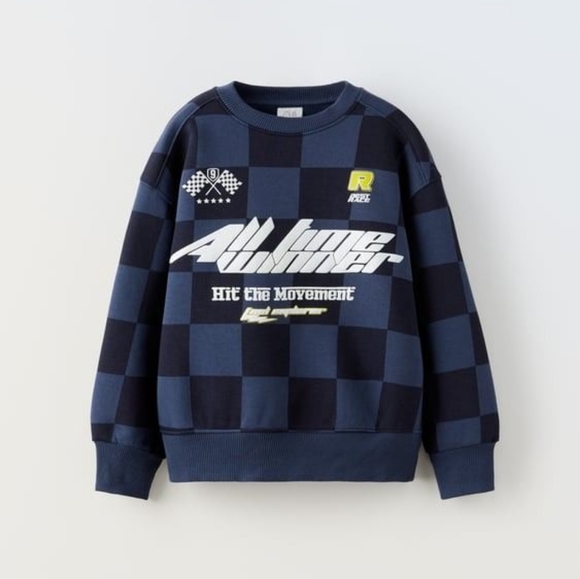 Zara | Best Race Checkered Crewneck - Picture 1 of 1